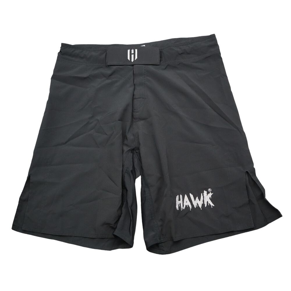 HAWK Sports Short Men L Black MMA BJJ Training Gym Boxing Grappling Kickboxing